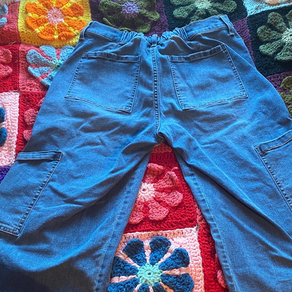 Blue Cargo Jeans - Picture 3 of 6